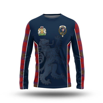 Byres (Byses) Tartan Long Sleeve T-Shirt with Family Crest and Lion Rampant Vibes Sport Style Unisex - Tartan Vibes Clothing