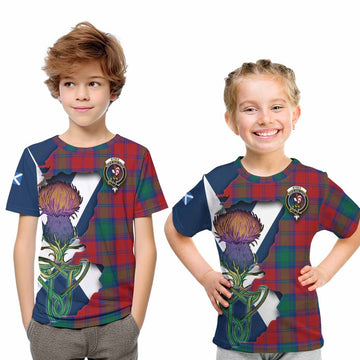 Byres (Byses) Tartan Family Crest Kid T-Shirt Scottish Thistle Celtic Inspired Youth XL Size14 - Tartan Vibes Clothing