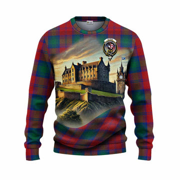Byres (Byses) Tartan Family Crest Knitted Sweater with Scottish Ancient Castle Style Unisex - Tartan Vibes Clothing
