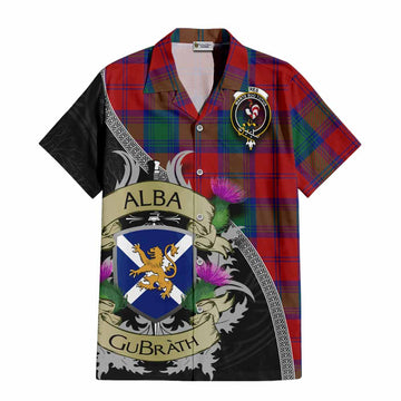 Byres (Byses) Tartan Family Crest Hawaiian Shirt Lion Rampant Royal Thistle Shield Celtic Inspired Kid - Tartan Vibes Clothing