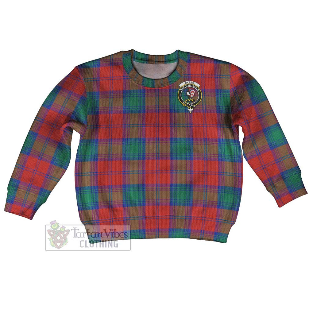 Byres (Byses) Tartan Kid Ugly Sweater with Family Crest Kid - Tartan Vibes Clothing