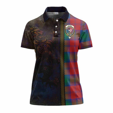 Byres (Byses) Tartan Family Crest Women's Polo Shirt Alba Gu Brath Be Brave Lion Ancient Style Women - Tartan Vibes Clothing