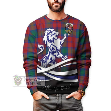 Byres (Byses) Tartan Sweatshirt with Alba Gu Brath Regal Lion Emblem Unisex - Tartan Vibes Clothing