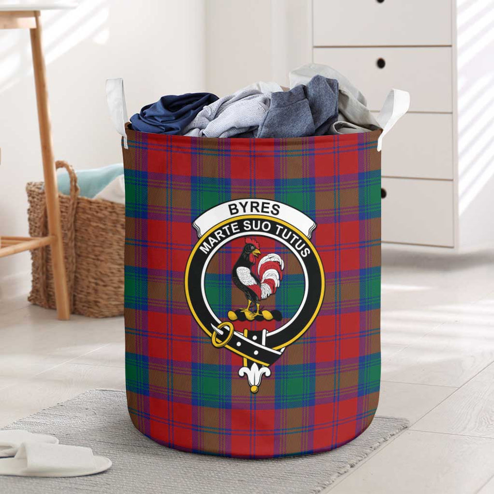 Byres (Byses) Tartan Laundry Basket with Family Crest One Size - Tartan Vibes Clothing