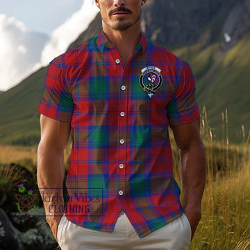 Byres (Byses) Tartan Cotton Hawaiian Shirt with Family Crest Kid - Tartan Vibes Clothing