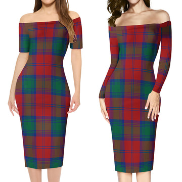 Byres (Byses) Tartan Off Shoulder Lady Dress Women's Dress - Tartan Vibes Clothing