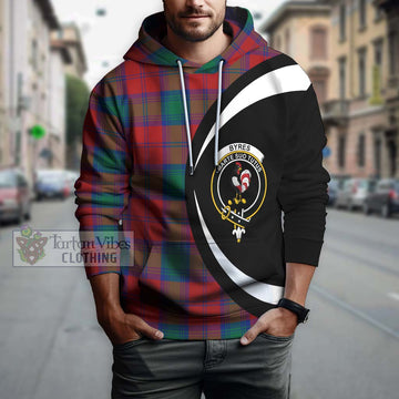 Byres (Byses) Tartan Hoodie with Family Crest Circle Style Zip Hoodie - Tartan Vibes Clothing