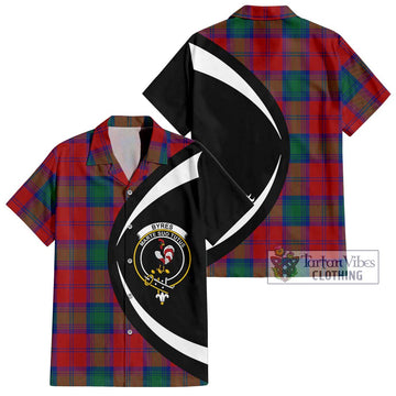 Byres (Byses) Tartan Hawaiian Shirt with Family Crest Circle Style Kid - Tartan Vibes Clothing