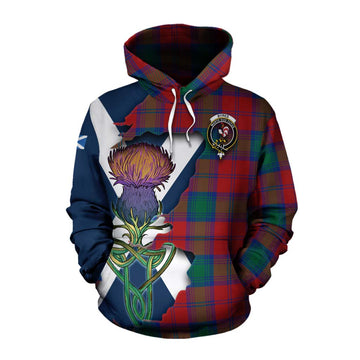 Byres (Byses) Tartan Family Crest Cotton Hoodie Scottish Thistle Celtic Inspired Pullover Hoodie XS - Tartan Vibes Clothing