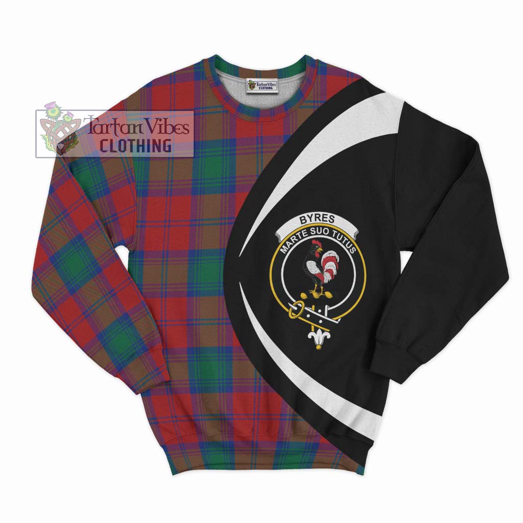 Byres (Byses) Tartan Sweatshirt with Family Crest Circle Style Unisex - Tartan Vibes Clothing