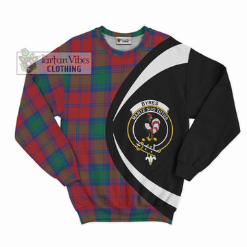 Byres (Byses) Tartan Sweatshirt with Family Crest Circle Style Unisex - Tartan Vibes Clothing