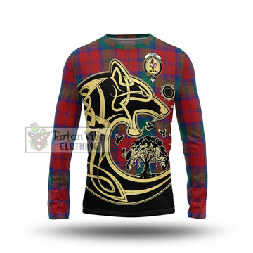 Byres (Byses) Tartan Long Sleeve T-Shirt with Family Crest Celtic Wolf Style Unisex - Tartan Vibes Clothing