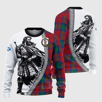 Byres (Byses) Tartan Clan Crest Knitted Sweater with Highlander Warrior Celtic Style Unisex - Tartan Vibes Clothing