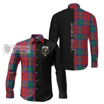 Byres (Byses) Tartan Long Sleeve Button Shirt with Family Crest and Half Of Me Style Men's Shirt S - Tartanvibesclothing Shop