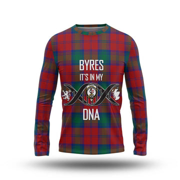 Byres (Byses) Tartan Long Sleeve T-Shirt with Family Crest DNA In Me Style Unisex - Tartan Vibes Clothing