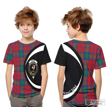 Byres (Byses) Tartan Kid T-Shirt with Family Crest Circle Style Youth XL Size14 - Tartan Vibes Clothing