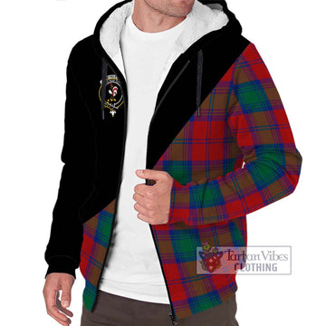 Byres (Byses) Tartan Sherpa Hoodie with Family Crest and Military Logo Style Unisex S - Tartanvibesclothing Shop