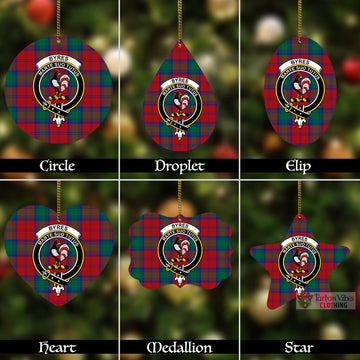 Byres (Byses) Tartan Christmas Aluminium Ornament with Family Crest Aluminium - Tartan Vibes Clothing
