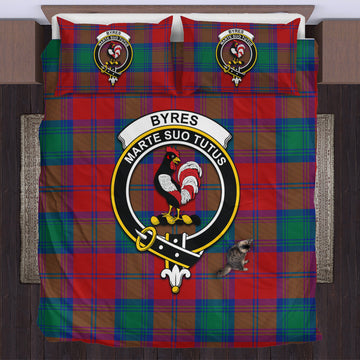 Byres (Byses) Tartan Bedding Set with Family Crest US Bedding Set - Tartan Vibes Clothing