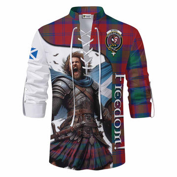 Tartan Vibes Clothing Byres (Byses) Crest Tartan Ghillie Kilt Shirt Inspired by the Freedom of Scottish Warrior
