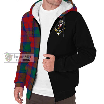 Byres (Byses) Tartan Sherpa Hoodie with Family Crest and Half Of Me Style Unisex S - Tartanvibesclothing Shop