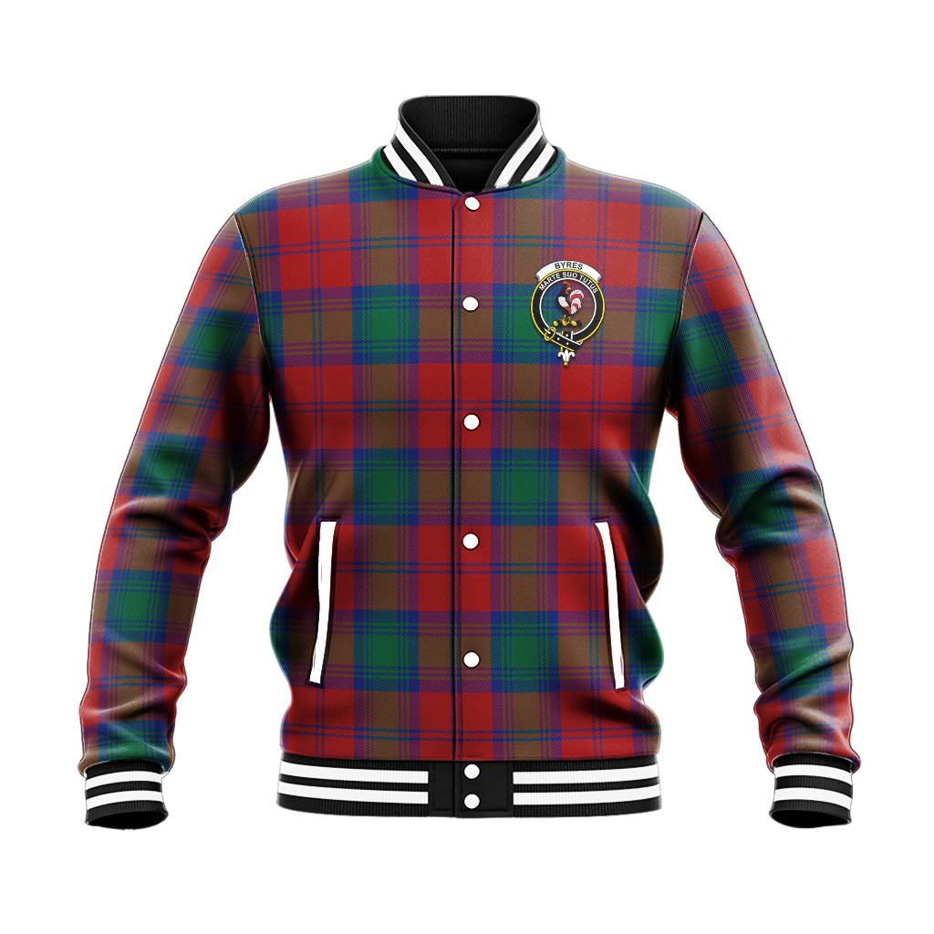 Byres (Byses) Tartan Baseball Jacket with Family Crest - Tartan Vibes Clothing