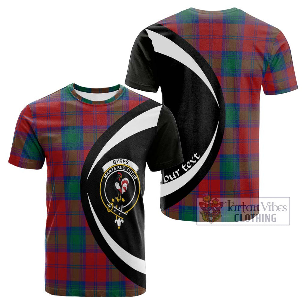Byres (Byses) Tartan Cotton T-shirt with Family Crest Circle Style Kid's Shirt - Tartan Vibes Clothing