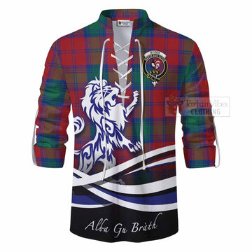 Byres (Byses) Tartan Ghillie Kilt Shirt with Alba Gu Brath Regal Lion Emblem - Tartan Vibes Clothing