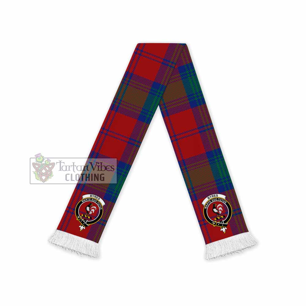 Byres (Byses) Tartan Ruffneck Scarf with Family Crest - Tartan Vibes Clothing