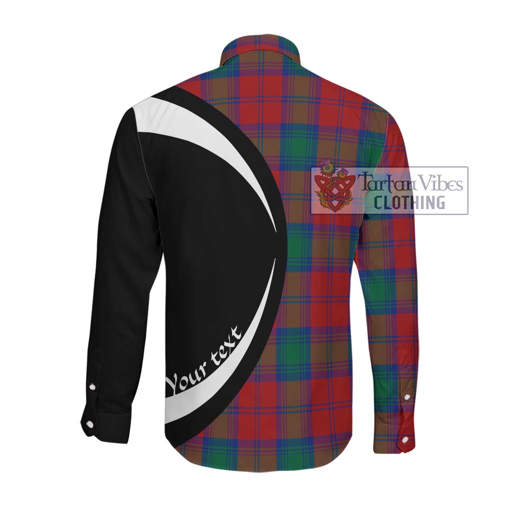 Byres (Byses) Tartan Long Sleeve Button Up with Family Crest Circle Style Men's Shirt - Tartan Vibes Clothing