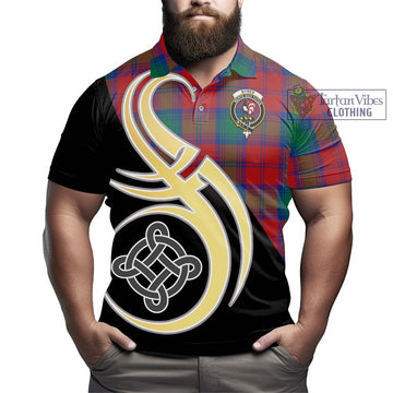 Byres (Byses) Tartan Polo Shirt with Family Crest and Celtic Symbol Style - Tartan Vibes Clothing