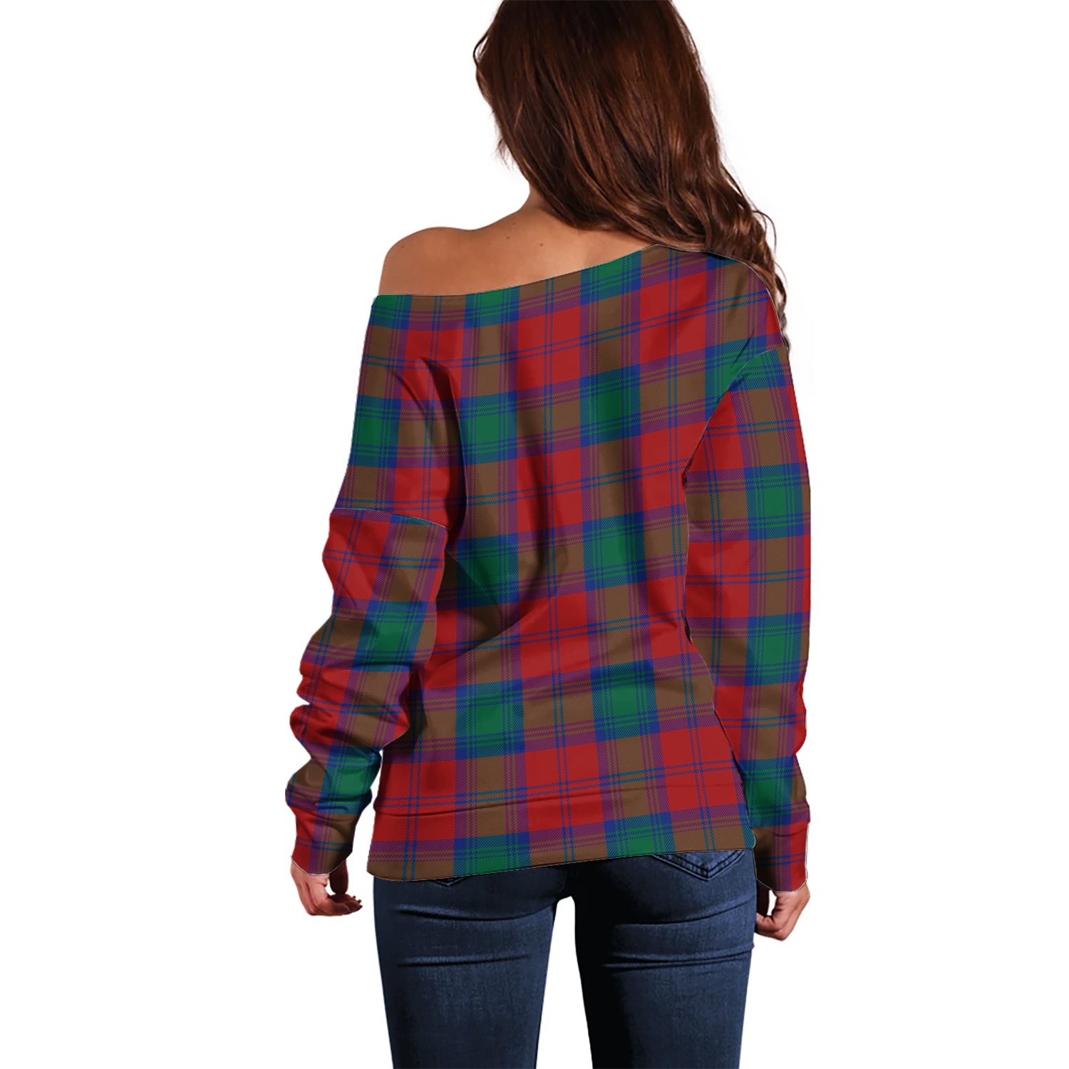Byres (Byses) Tartan Off Shoulder Women Sweater - Tartan Vibes Clothing