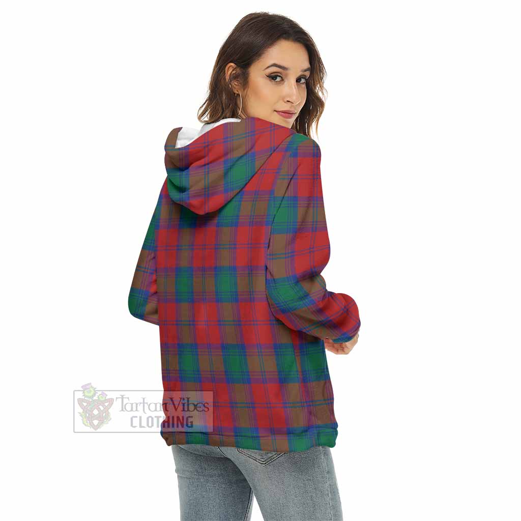 Byres (Byses) Tartan Women's Borg Fleece Hoodie with Half Zip - Tartan Vibes Clothing
