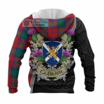 Byres (Byses) Tartan Family Crest Knitted Hoodie Lion Rampant Royal Thistle Shield Celtic Inspired - Tartan Vibes Clothing