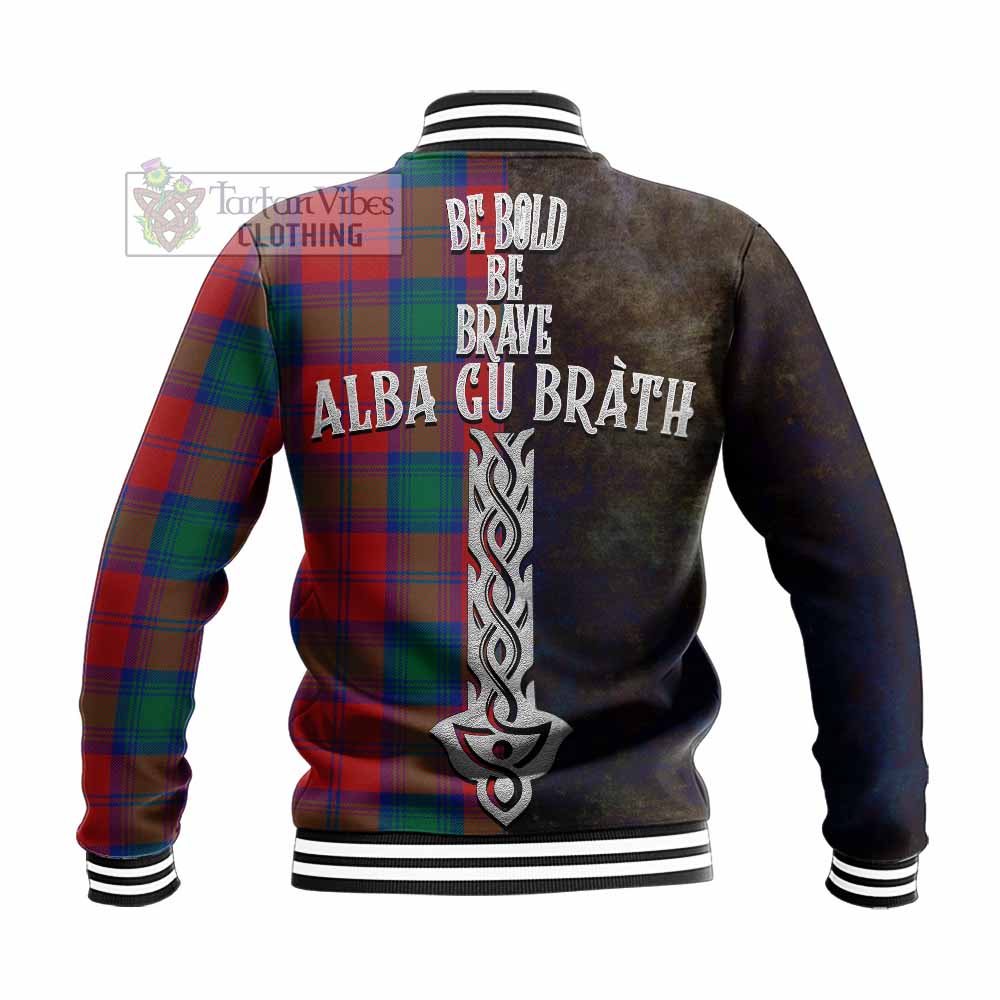 Byres (Byses) Tartan Family Crest Baseball Jacket Alba Gu Brath Be Brave Lion Ancient Style - Tartan Vibes Clothing