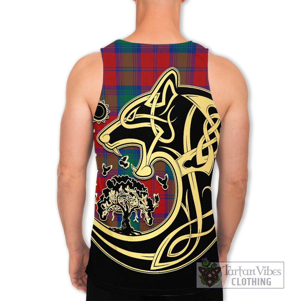Byres (Byses) Tartan Men's Tank Top with Family Crest Celtic Wolf Style - Tartan Vibes Clothing