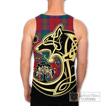 Byres (Byses) Tartan Men's Tank Top with Family Crest Celtic Wolf Style - Tartan Vibes Clothing