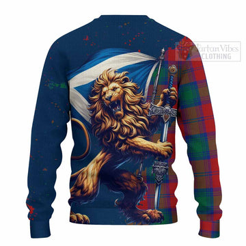 Byres (Byses) Tartan Family Crest Knitted Sweater with Scottish Majestic Lion - Tartan Vibes Clothing