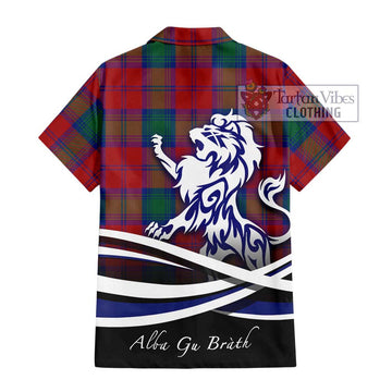Byres (Byses) Tartan Hawaiian Shirt with Alba Gu Brath Regal Lion Emblem - Tartan Vibes Clothing