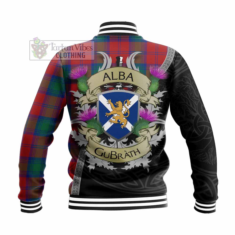 Byres (Byses) Tartan Family Crest Baseball Jacket Lion Rampant Royal Thistle Shield Celtic Inspired - Tartan Vibes Clothing