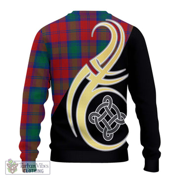 Byres (Byses) Tartan Ugly Sweater with Family Crest and Celtic Symbol Style - Tartan Vibes Clothing