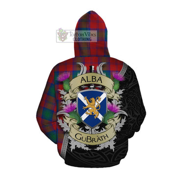 Byres (Byses) Tartan Family Crest Cotton Hoodie Lion Rampant Royal Thistle Shield Celtic Inspired Pullover Hoodie - Tartan Vibes Clothing