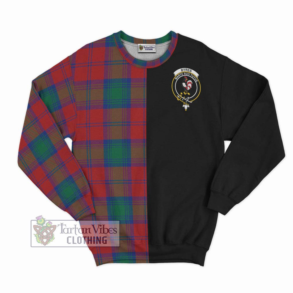 Byres (Byses) Tartan Sweatshirt with Family Crest and Half Of Me Style - Tartan Vibes Clothing