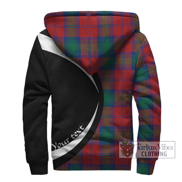 Byres (Byses) Tartan Sherpa Hoodie with Family Crest Circle Style - Tartan Vibes Clothing