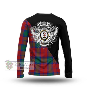 Byres (Byses) Tartan Long Sleeve T-Shirt with Family Crest and Military Logo Style - Tartan Vibes Clothing