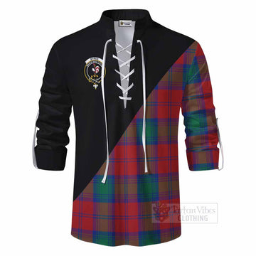 Byres (Byses) Tartan Ghillie Kilt Shirt with Family Crest and Military Logo Style - Tartan Vibes Clothing