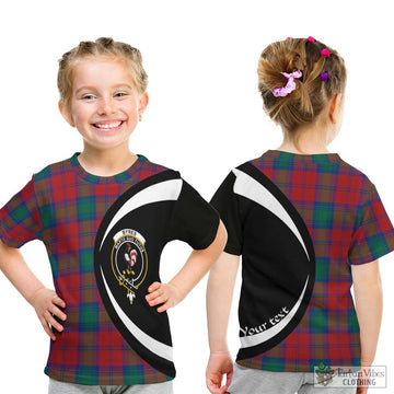 Byres (Byses) Tartan Kid T-Shirt with Family Crest Circle Style - Tartan Vibes Clothing