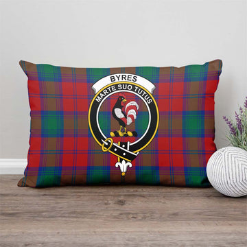 Byres (Byses) Tartan Pillow Cover with Family Crest - Tartan Vibes Clothing
