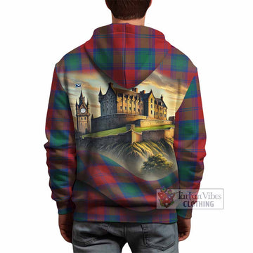 Byres (Byses) Tartan Family Crest Hoodie with Scottish Ancient Castle Style - Tartan Vibes Clothing