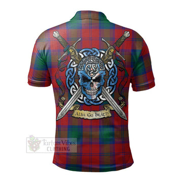 Byres (Byses) Tartan Polo Shirt with Family Crest Celtic Skull Style - Tartan Vibes Clothing